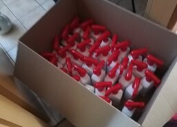 plníme desinfekční přípravky